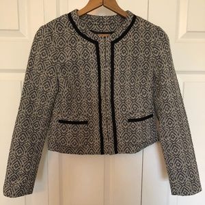 Banana Republic 00P Black/White Cropped Jacket